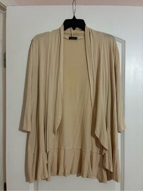 Light Beige Draped Cardigan